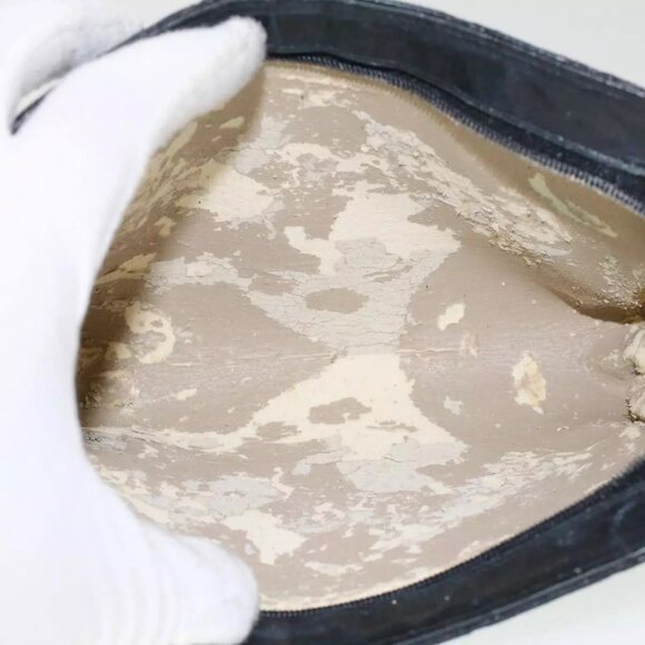 CHANEL Pouch Lamb Skin Black CC Authentic - Picture 7 of 15